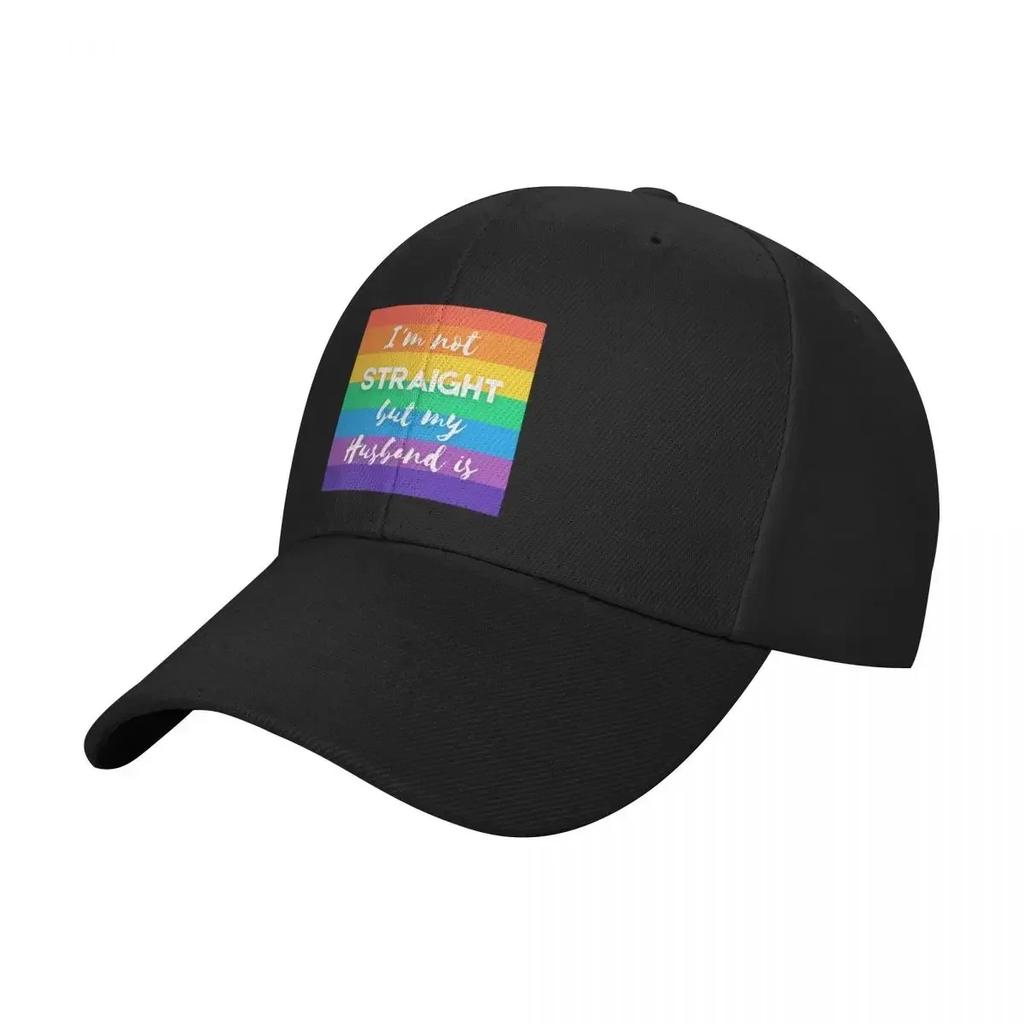 Im Not Straight But My Husband Is Baseball Cap Custom Cap Ball Cap Luxury Man Hat GirlS Hats Mens