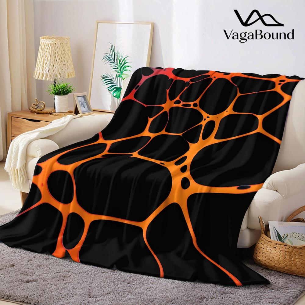 Lava Vein Flannel Blanket Warm Soft Halloween Christmas Couch Warm Cozy Decorative Decor Gift for All Season