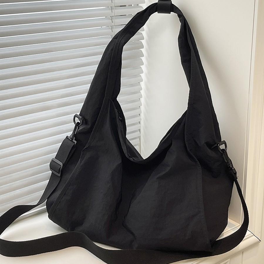 Lazy Wind Dumpling Bag Large Capacity Crossbody Bag Women'S Leisure Sports Shoulder Bag Lightweight Waterproof Oxford Buttot Bag