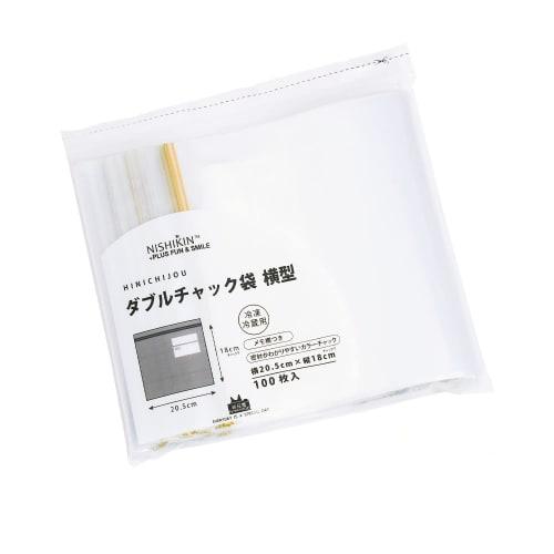 

NISHIKIN Zip-Closed Plastic Bags for Freezing and Refrigeration, Clear, 100-Count, Approx. 20.5cm Wide x 18cm Long, with Memo Section and Color-Checke