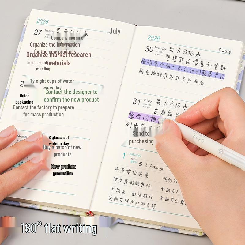 A6 Portable Planner: Daily, Weekly & Monthly To-Do List Notebook