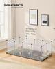 SONGMICS Pet Playpen with Floor, Removable Oxford Fabric Mat, Small Animal Enclosure, DIY Plastic Cage, Indoor Run for Hamsters, Rabbits, Hedgehogs