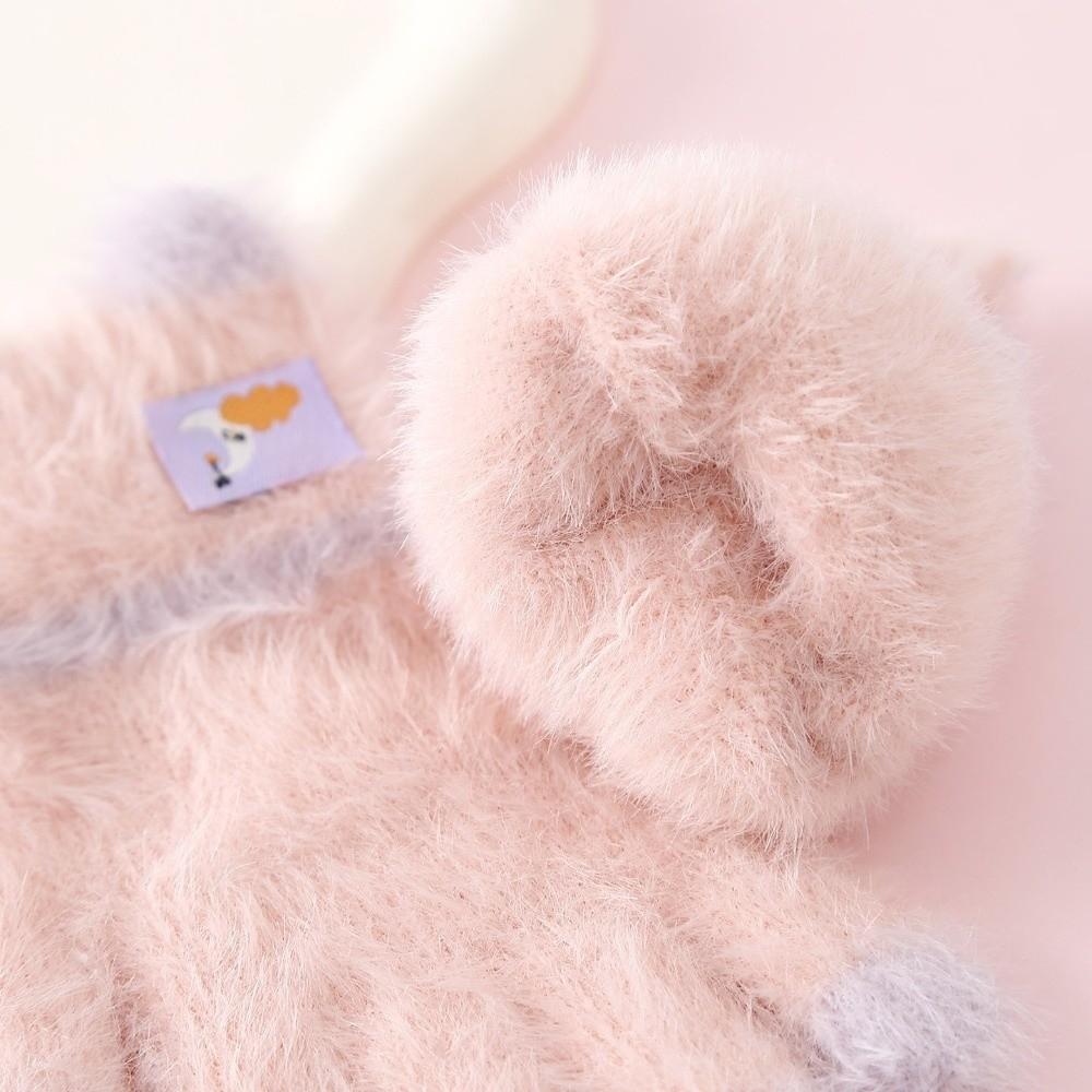A Pair Mink-Like Toddler Gloves 3-8Years Long-Hair Material Winter Warm Gloves Thick Warm Children's Gloves Playing In Snow