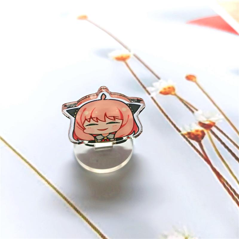 

Прозрачный акриловый аниме чиби стенд: Spy x Family Набор выражений Ани - Креативный настольный сувенир в подарок 3CM