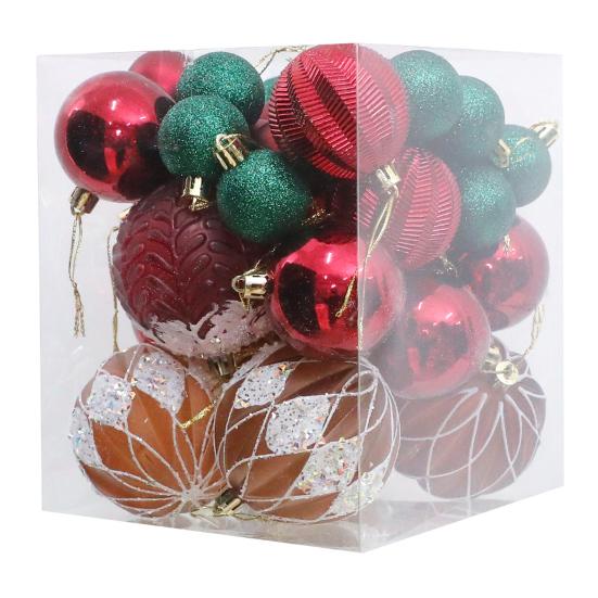 36 Pcs Christmas Balls Ornaments Shatterproof Plastic Balls Christmas Tree Decoration with Hanging Loop for Xmas Tree Wedding Holiday Party Decor