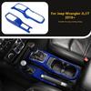 Blue Center Console Gear Shift/ 4WD Cover Trim for Jeep Wrangler JL JLU JT 2018+