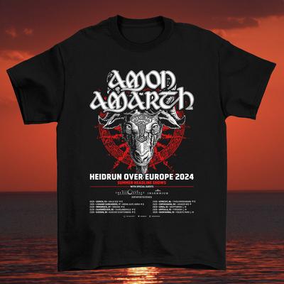 AMON AMARTH Heidrun over Europe Tour 2024 Maglietta Top T-shirt Taglia Intera S-4XL