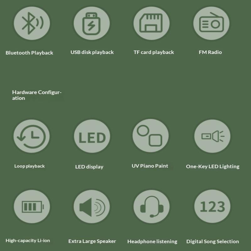 Lecteur Mp3 Numérique Usb Rechargeable Portable Radio Lecteur de Musique Haut-parleur Appareils Fournitures Avec Écran Led Radio