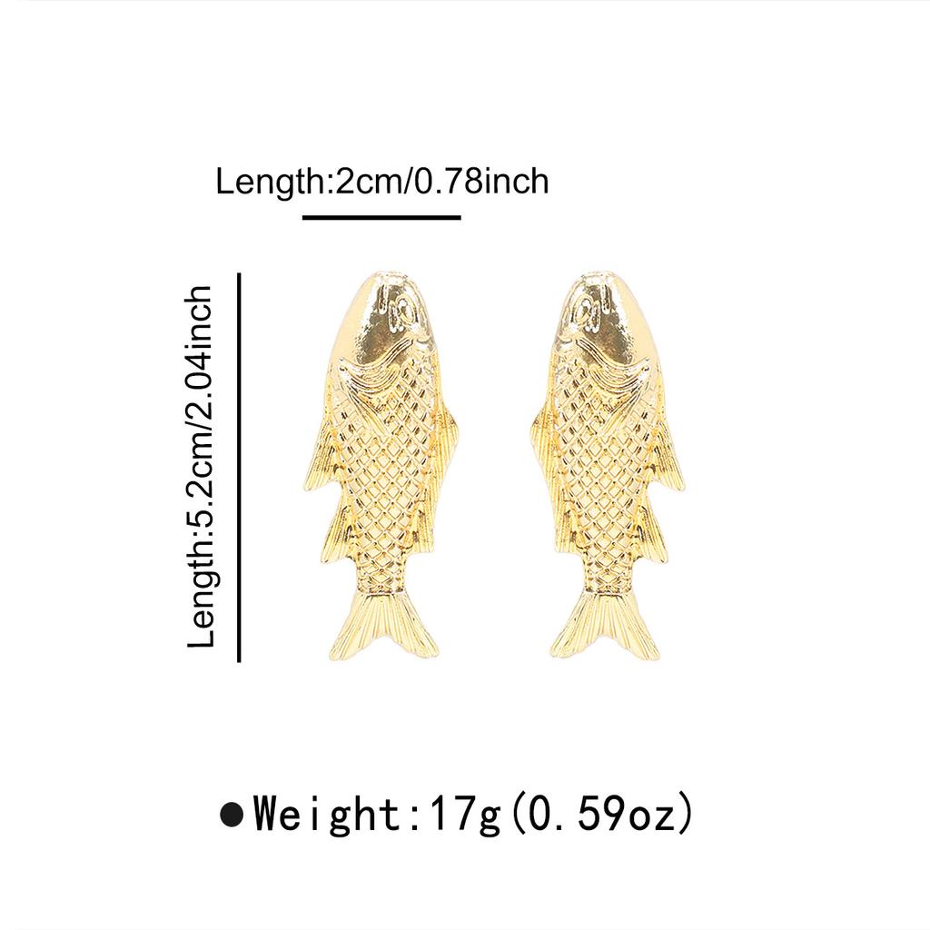 E11001 Fashion and popular small fish cute simple fun earrings women, retro ocean style versatile earrings