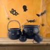 Horror Charm Plastic Witch Cauldron Kettles, Perfect for Halloween Treats and Patrick's Day Parties Candy Container