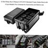 12-Slot Relay Box 6 Relays 6 ATC/ATO Standard Fuses Holder Block with 41pcs Metallic Pins Universal