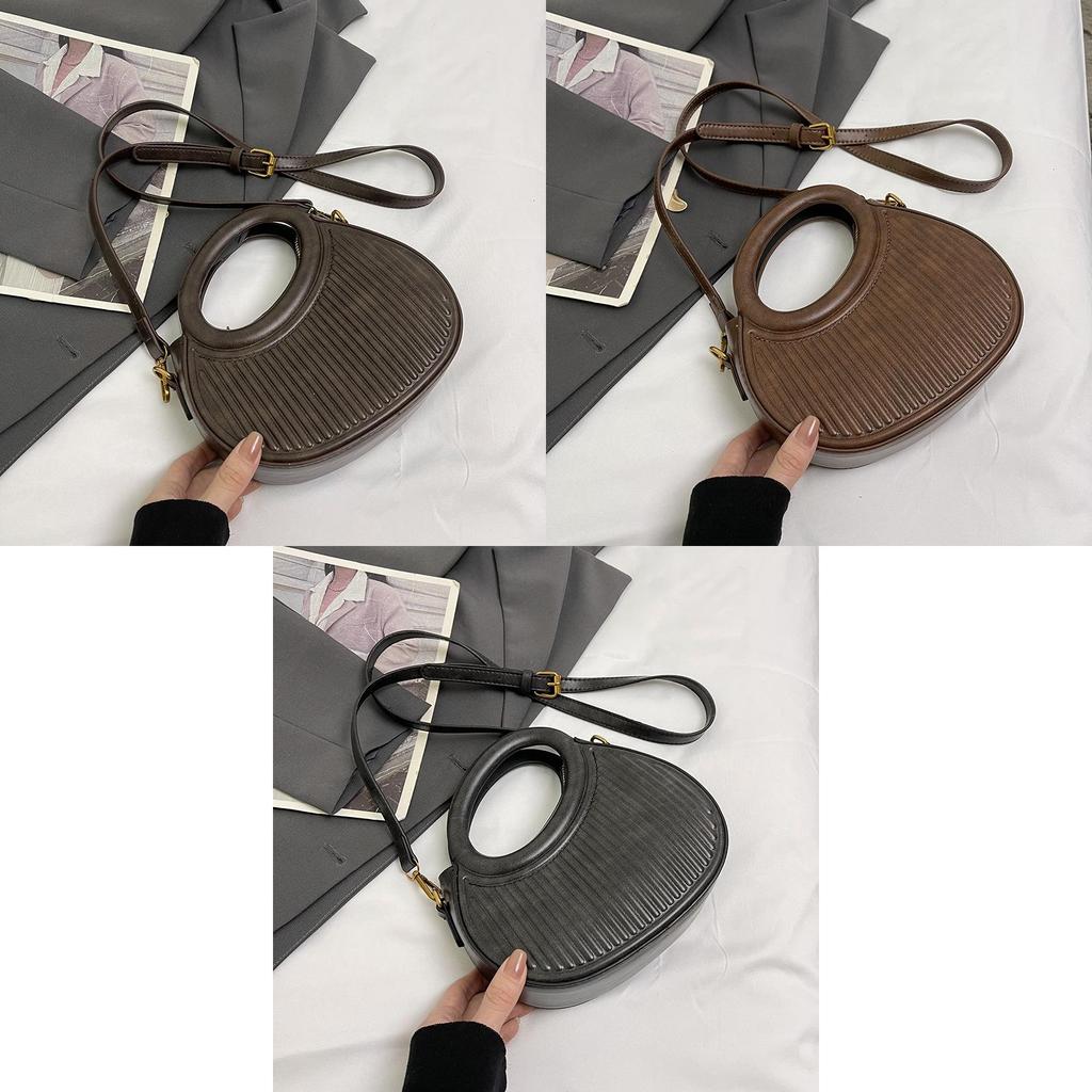 Stylish Women's Handbag 2023 New Vintage Fall Winter Dumpling Bag High-end Feel Cross-border Trend