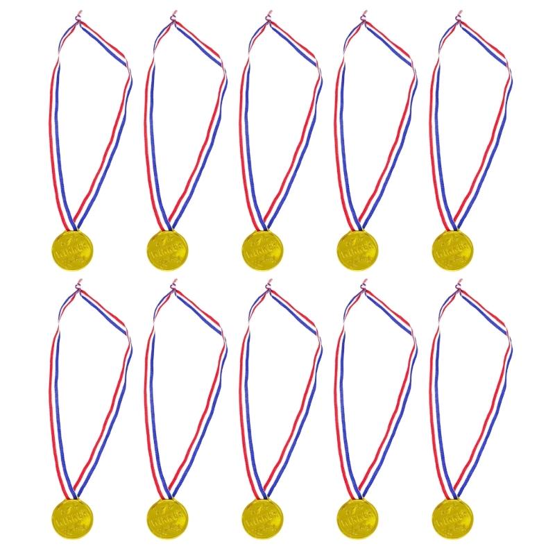 Plastic Medals Sports Competition Medals School Prize Sport Award Medals Award Medals with Ribbon for Competition Sports