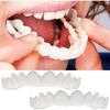 Dentures, False Teeth, Smile Now and Comfortably Fit Elastic Teeth - Matching Upper and Lower Sets, Bright White Tone, Repair Your Smile At Home In Mi