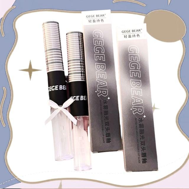 Мишка Геге - Растворяющаяся легкая двойная губная глазурь - 4-5 Apricot Beige