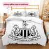 Set Copripiumino Trapuntato con Fantasia Newcastle United F.C. Decorazione per la Casa Regalo (1 * copripiumino + 2 * federe senza imbottitura)
