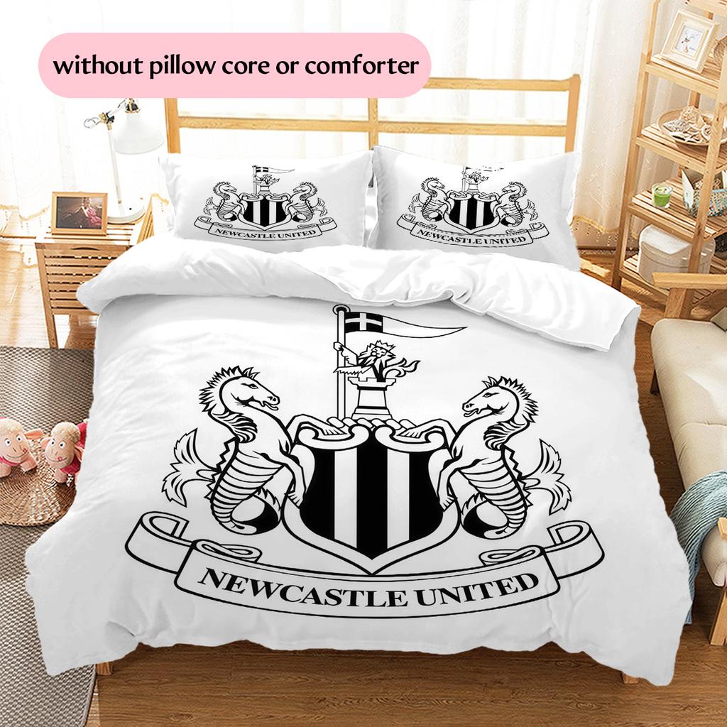 Set Copripiumino Trapuntato con Fantasia Newcastle United F.C. Decorazione per la Casa Regalo (1 * copripiumino + 2 * federe senza imbottitura)