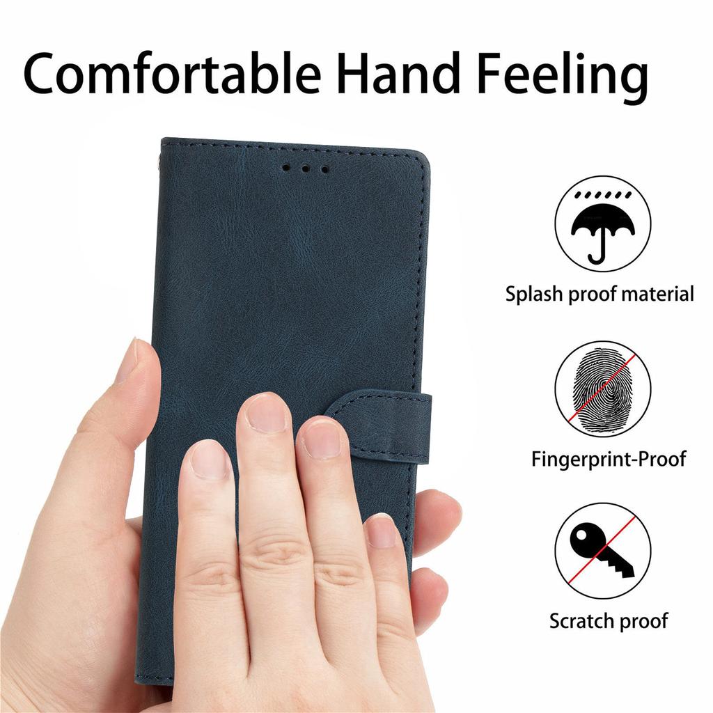 For iPhone 16 Pro Leather Case Solid Color Phone Wallet Cover