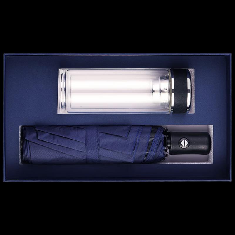 Business Gift Set: Glass Thermos & Automatic Umbrella 500ml Glass Thermos & Automatic Umbrella Set