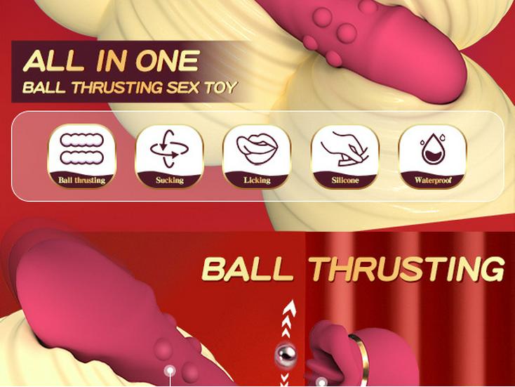 R420 Telescopic Vibrating Female Masturbator with Rotating Beads and Massage Wand