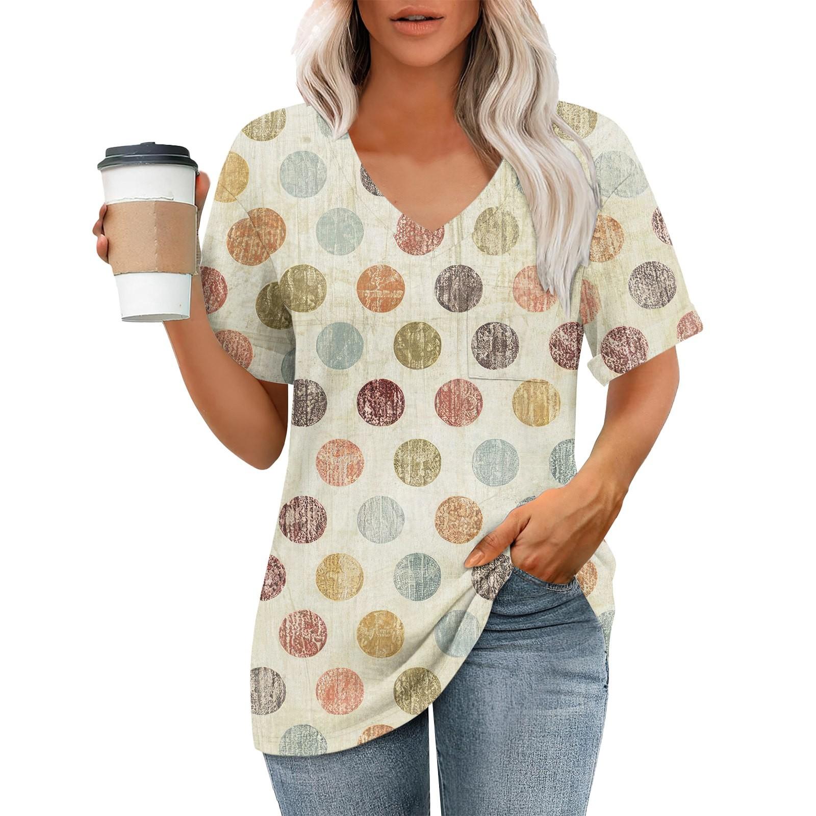 

Женские футболки с V-образным вырезом и коротким рукавом, летние топы, повседневные базовые футболки, модные XXL бежевый