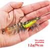 Lead Weighted Shrimp Lure Soft Bait Noctilucent Prawn Artificial Bait for Snakehead Black Fish