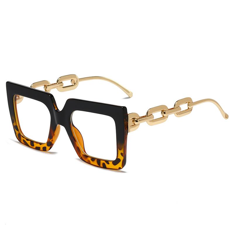 Twooo 3207 Übergroße quadratische Brille mit modischem Bügel Sonnenbrille Damen