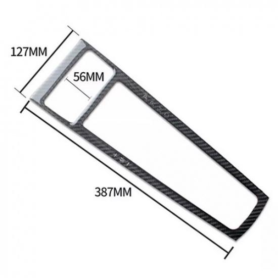 Carbon Fiber Console Gear Shift Frame Cover Trim Fit For Porsche Macan 2014-