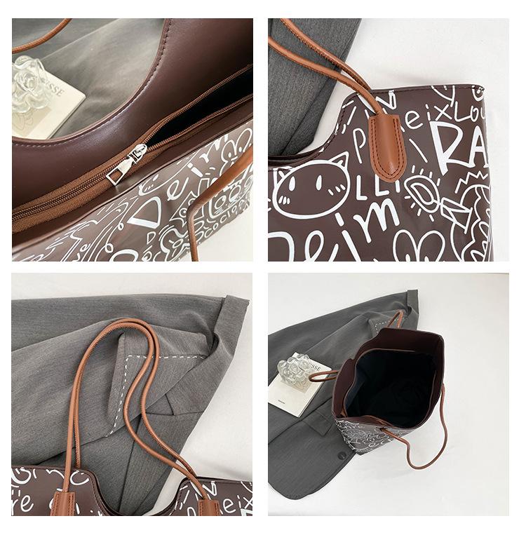 Autumn 2025 Women's Trendy Crossbody Shoulder Tote Bag - Large Capacity & Stylish Design