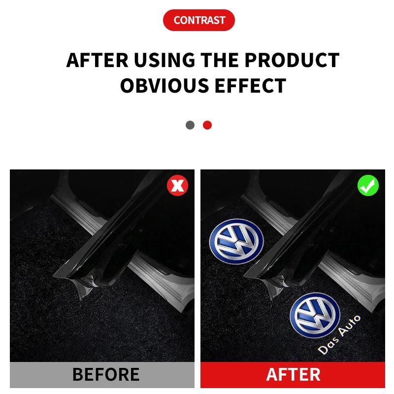 For VolkswagenMK5 2pcs LED Car Door Projector Logo Welcome Light For Volkswagen Golf Sagitar Passat TIGUAN TOUAREG Touran Phaeton B5 B6 B7 B8 CC