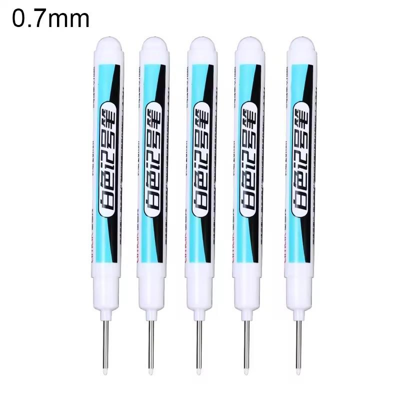 5/1Pcs Oily White Marker Pen Graffiti Pens Waterproof Permanent Gel Pencil Tire Notebook Glass Painting Pen 0.7mm 1mm 2.5mm