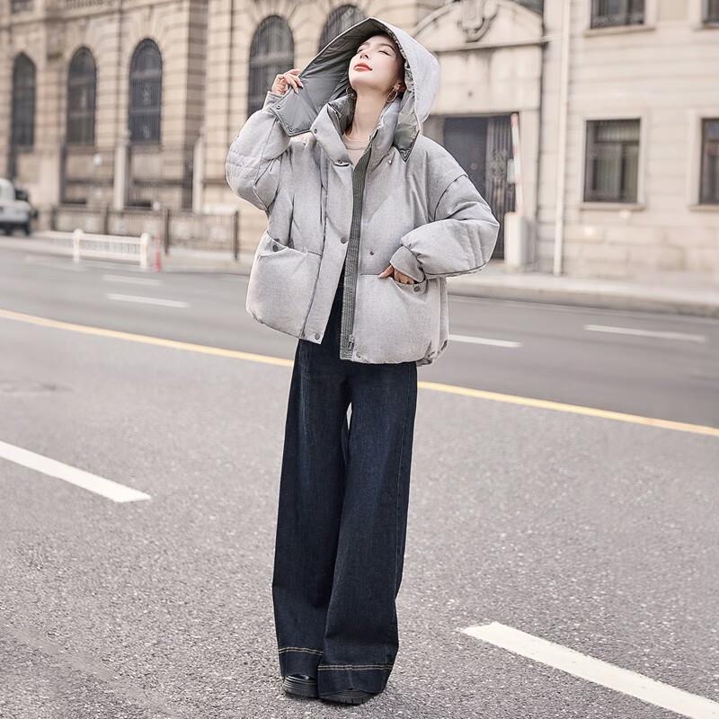 Women's 90% Duck Down Hooded Padded Jacket