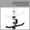 New Adjustable Desk Side Hook Hanging Double Pole Design Desk Mounted Hook Space Saving Carbon Steel Desk Side Handbag Rack