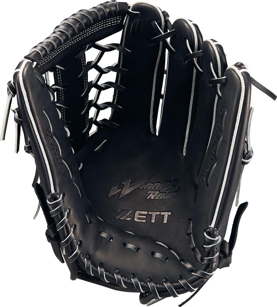 ZETT Winning Road Softball Black Size 8 Glove, All-Around, Left-Handed Throw, (1900), (BRGB33540F)