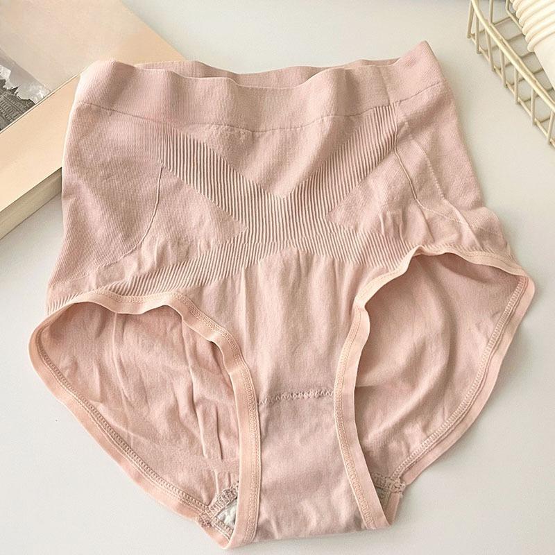 Ladies Spring and Autumn New High Waist Abdominal 5A Antibacterial No Trace Breathable Hip Briefs