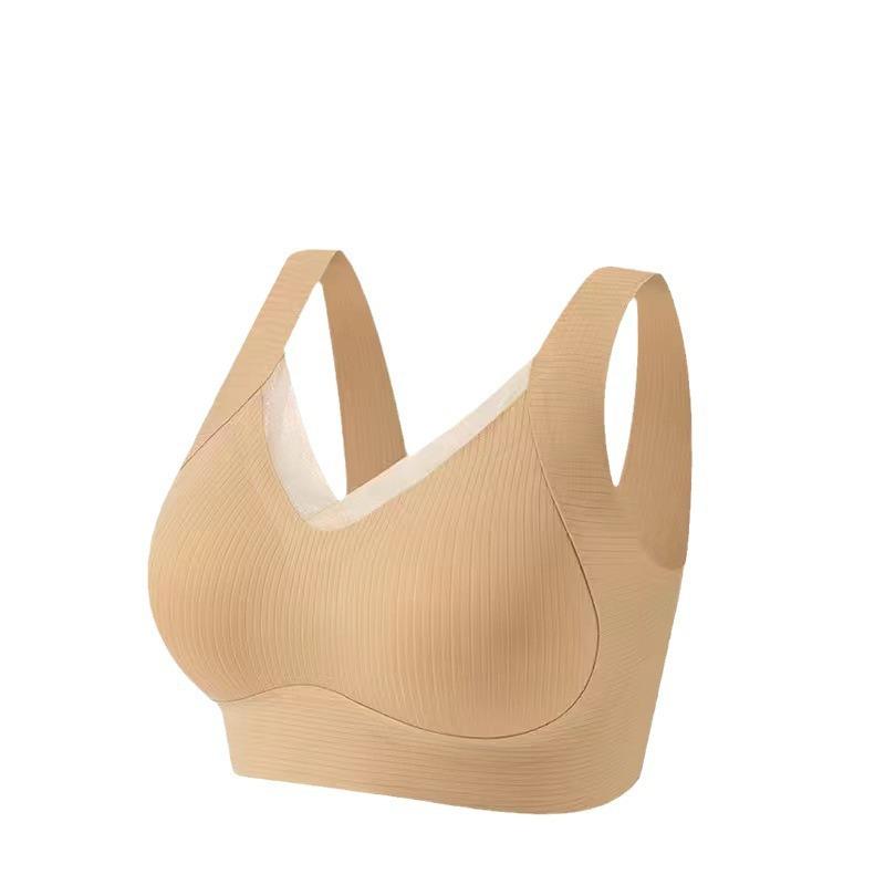 Traceless Beauty Back Mesh Underwear Women's V-shaped Small Breasts Gather and Close Secondary Breasts, Pull and Support Comfortably