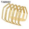 Hot Fashion Unisex Geometric Hollow Out Gold Silver Bangle Punk Cuff Warped Bracelet