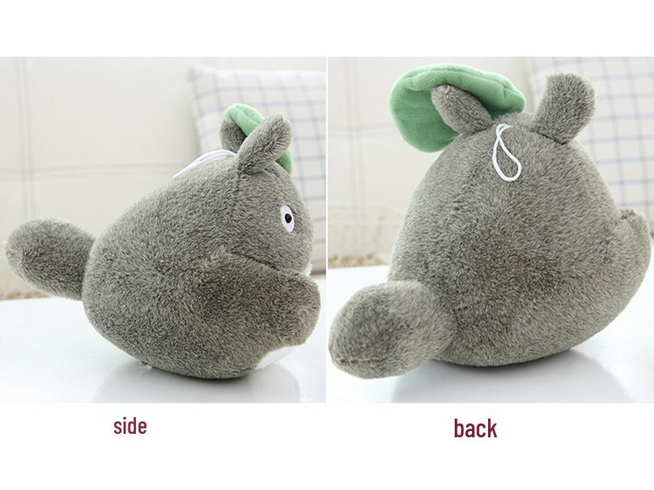 Spedizione Gratuita Peluche Grigio da 8 Pollici del Mio Vicino Totoro Gatto con Cappello a Foglia di Loto
