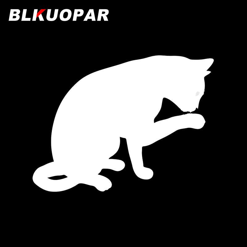 BLKUOPAR For Cat Licking Car Sticker Waterproof Personality Decals Scratch-Proof Surfboard Motorcycle Bumper Vinyl Car Wrap