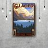 Nationalpark Glacier Lustiges Bar Metallschild Retro Plakette Vintage Schild Alkohol Trinker Kneipe Club Küchenwanddekoration
