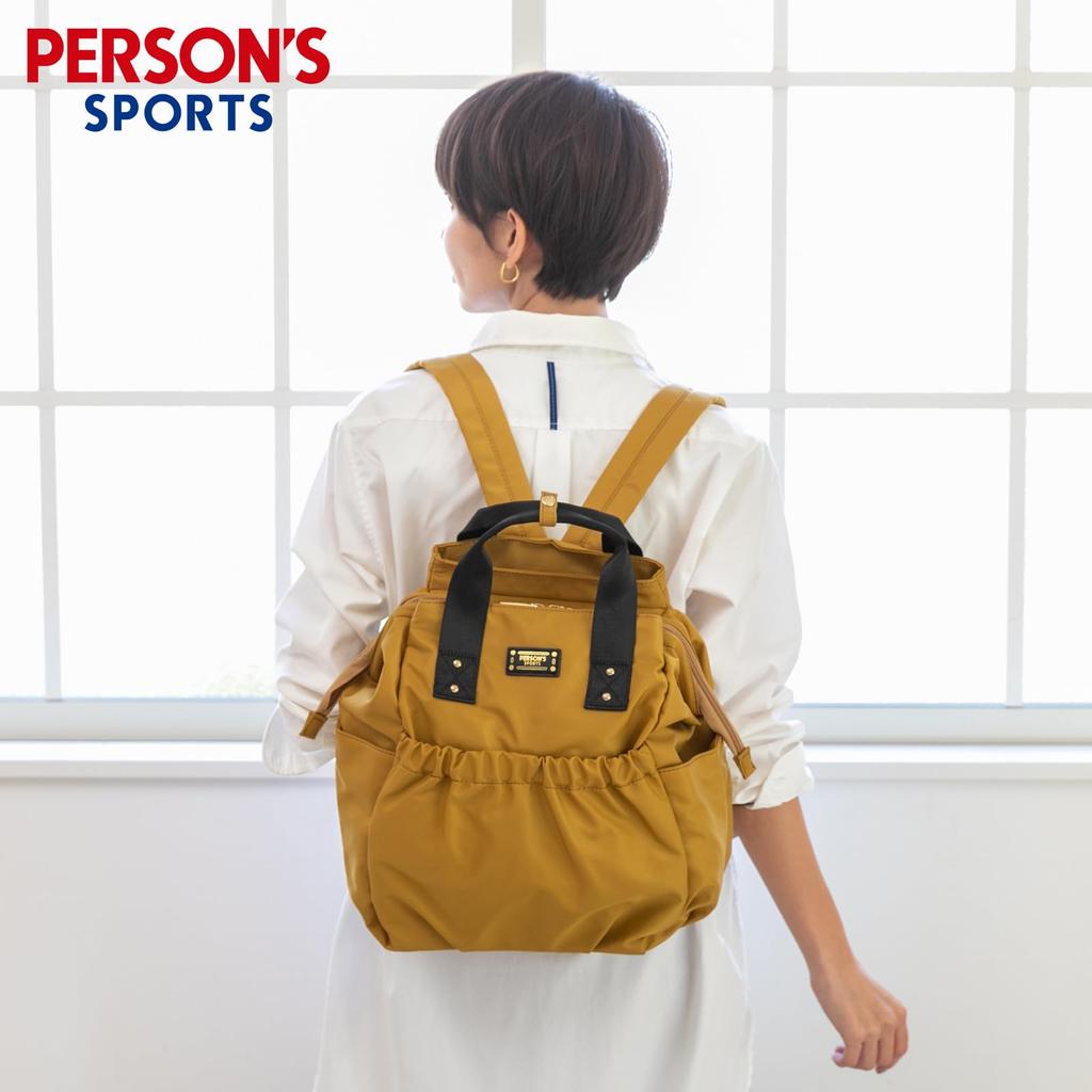 Large 30100 Mustard [VIVID HORN] [PERSON'S SPORTS] Person's Backpack, Capacity, Water-Repellent, Lightweight, Outdoor, Travel, Women's, Men's,
