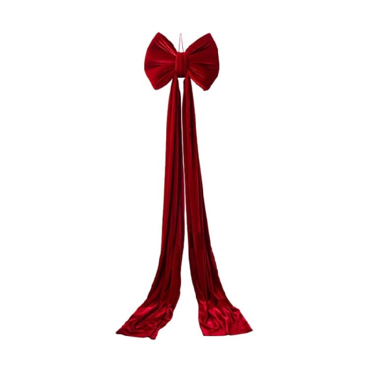 

Large Bows Christmas Ornament Bowknot Christmas Tree Decorations Hanging Pendant for Doorway Holiday бордовий