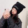Knitted Hat Children's Cute Confinement Hat Postpartum Maternal Plush Versatile Wool Hat Winter New 2025 Autumn and Winter