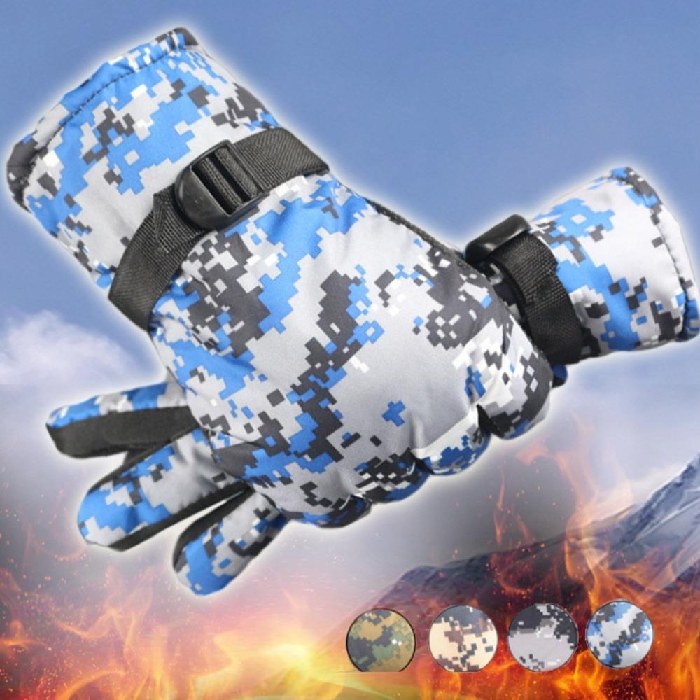 A8 winter men's ski camouflage gloves autumn and winter waterproof and windproof thickened warm and non-slip labor insurance gloves
