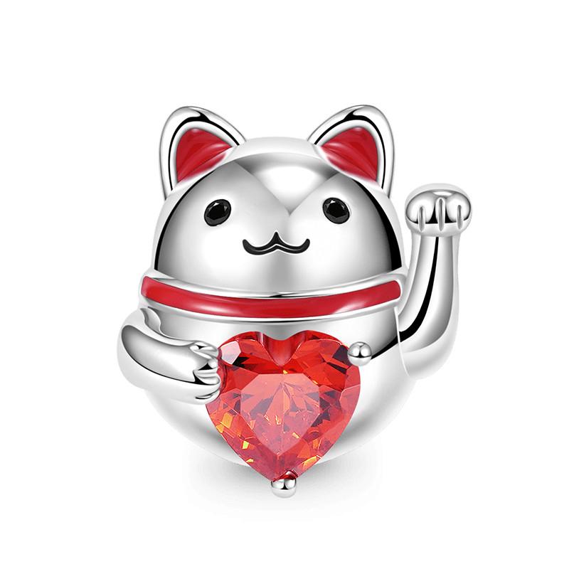 925 Silver Plated Cute Animal Charm Beads DIY Necklace Bracelet Gift Enamel Dog Panda Penguin Fashion Jewelry