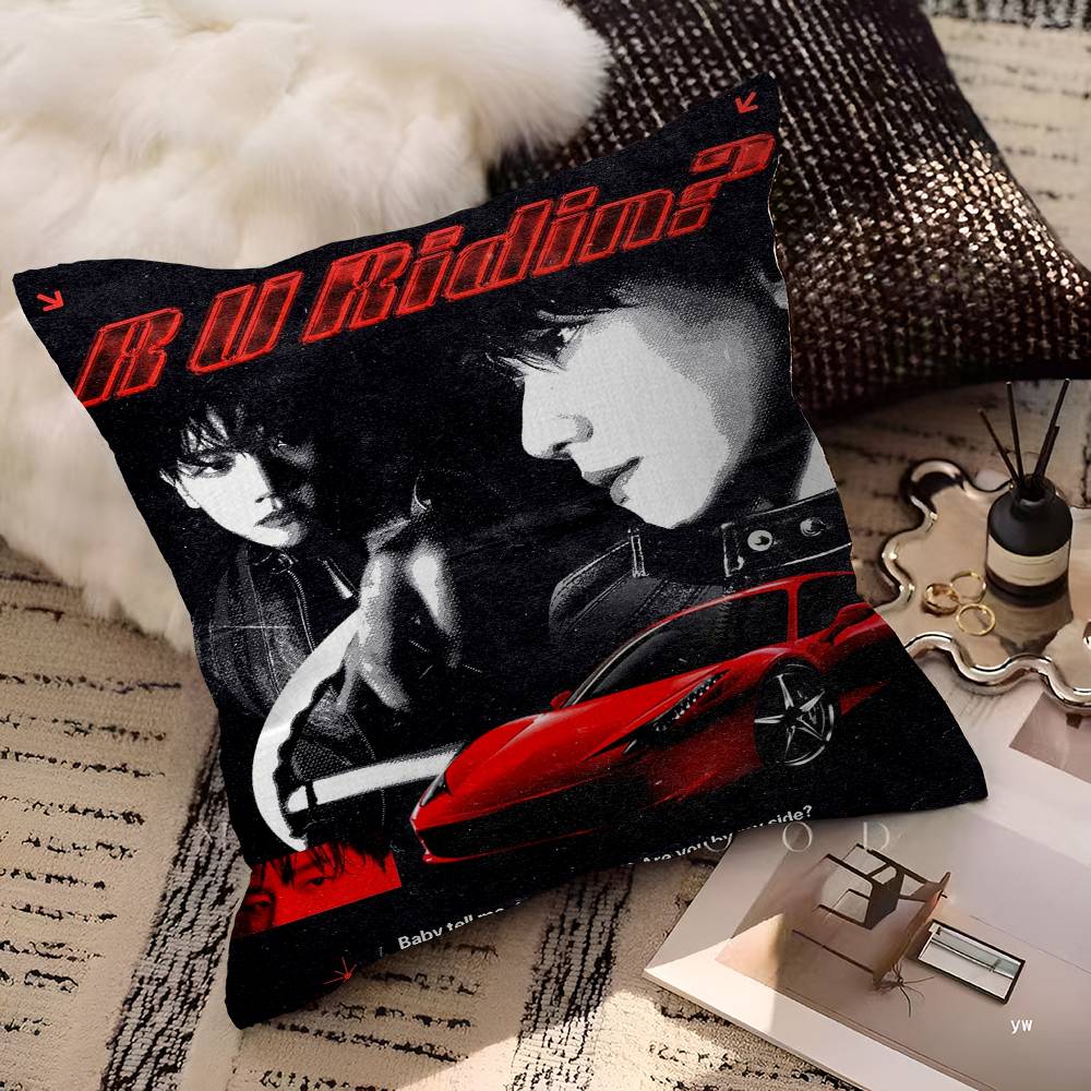 Krop E-X-O Group Pillow Cover for Bedroom Room and Living Room Sofa Decorative Cushion Cover