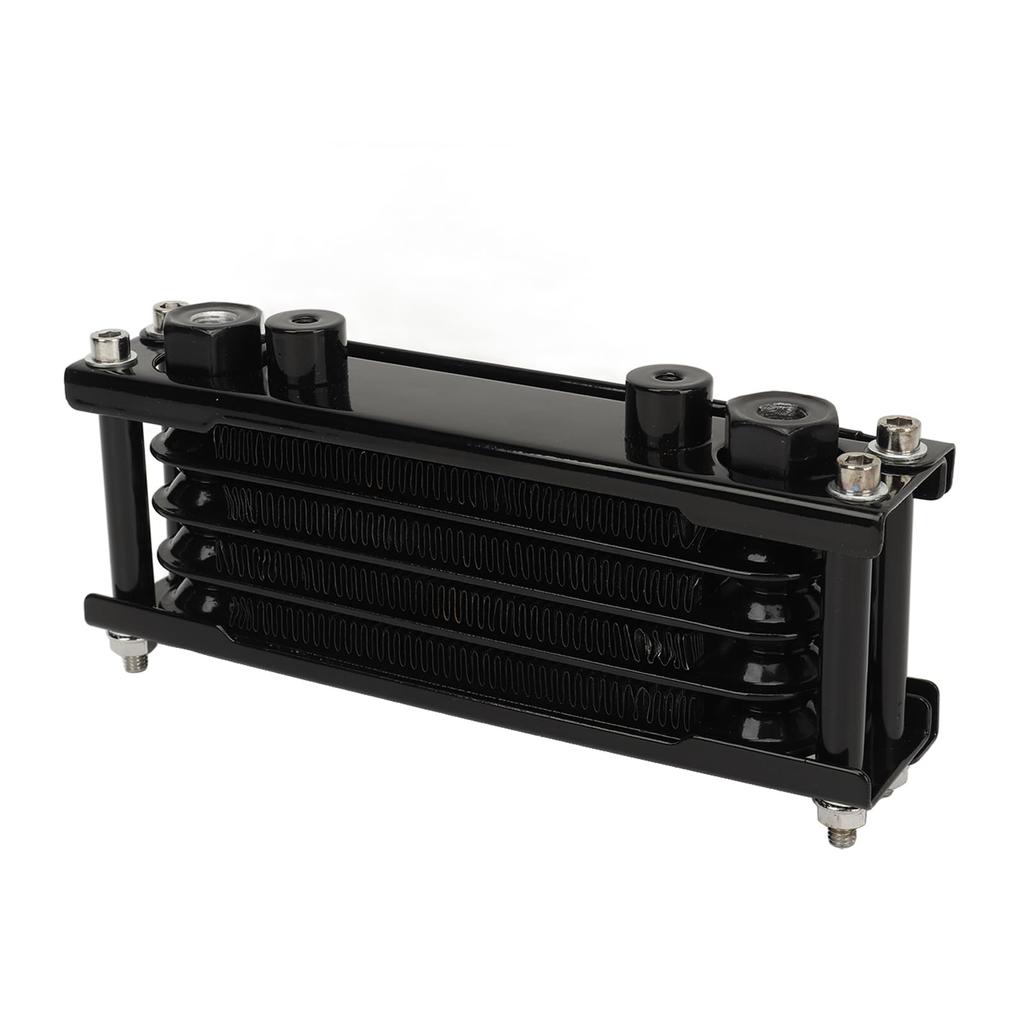 Motorcycle Engine Oil Cooler, 17PCS Motorcycle Oil Cooler Radiator Set, 4-Row Engine Oil Cooling Kit for Monkey 125cc-140cc, Dirt Bike Oil Cooler Cool