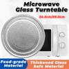 Mikrowellen-Glasplatte mit flachem Boden 24,5cm/25,5cm Mikrowellen-Ersatzplatte Kleine Mikrowellen