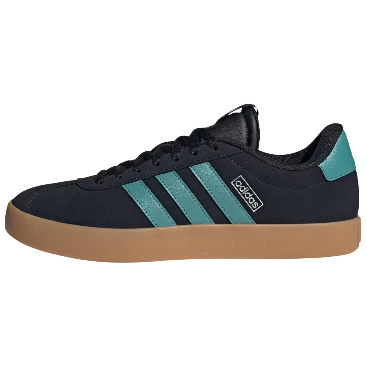 

New Adidas VL COURT 3.0 Anti Slip Wear Resistant Low Top Skateboard Shoes Men s Black Cyan JR8653 42.5