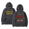 Moletom com capuz estampado de álbum de música Sauce Boyz, rapper americano Eladio Carrion, flor rosa, moletom com capuz unissex, moda feminina, tops grandes